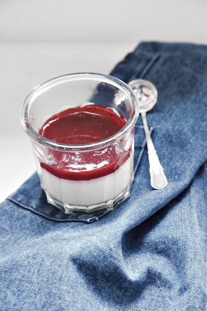 Panna Cotta mit Himbeeren