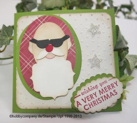 coole Weihnachtskarte mit Stanzen von Stampin`Up!
