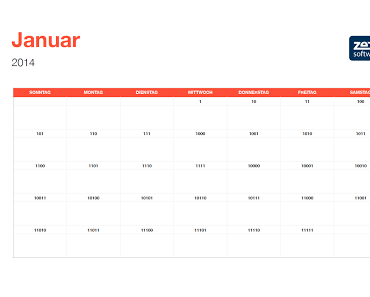 Binärer Kalender 2014