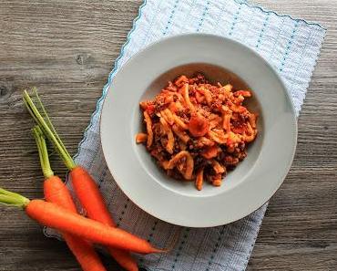 Hackpfanne mit Spätzle & Karotten
