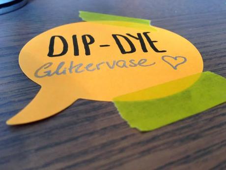 DIY - the autumn dip-dye glitter vase