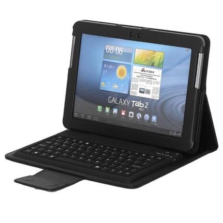 Bluetooth Tastatur und Ledertasche für Samsung Galaxy Tab