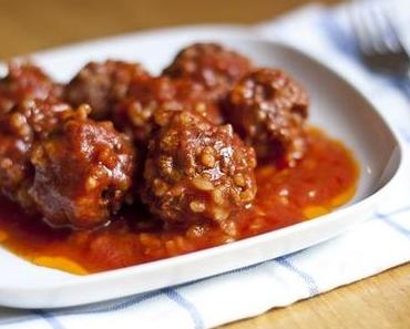 Stachelschwein Fleischbällchen in Tomatensauce