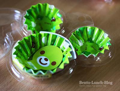 Zubehör: Grüne Kuma Papier Essensförmchen für die Bentobox