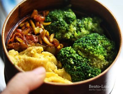 Bento #142: Curry-Bananen-Karotten mit Ei und Broccoli