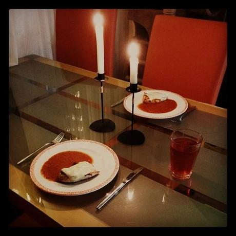 Dinner bei Kerzenschein