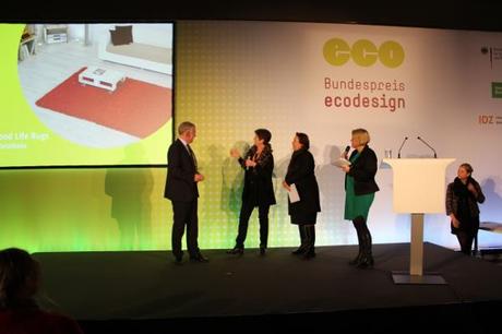 Verleihung des Bundespreis ecodesign an Ute Ketelhake für Second Life Rugs - Handgefertigte Upcycling Teppiche