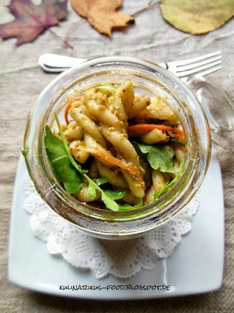 Herbstgenuss bei Kulinarikus: Nudelsalat mit Birnen, Walnüssen und Pesto-Dressing