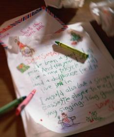 Child's letter to Santa Claus