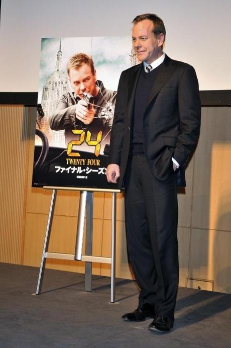 Actor Kiefer Sutherland attends a promotional event for the TV program 24 Twenty four final season in Tokyo, Japan, on November 16, 2010.   UPI/Keizo Mori Photo via Newscom