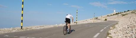 cyclist at the mont ventoux