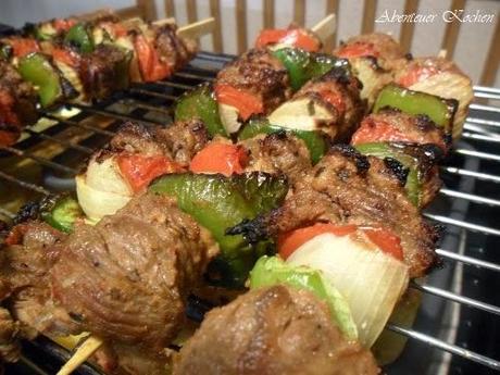 Shish Kebab oder: Schlechtwettergrillen in der Küche