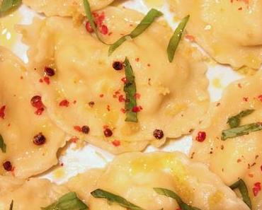 Zitronen-Ziegenkäse-Ravioli und ein Umzug