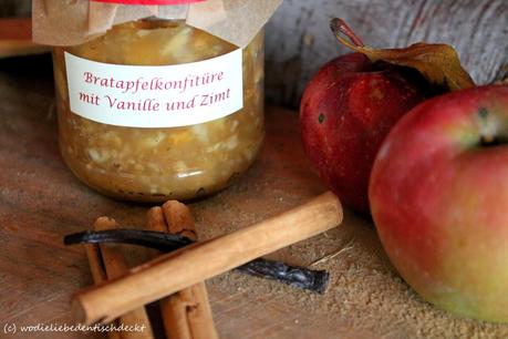 Bratapfelkonfitüre mit Zimt und Vanille