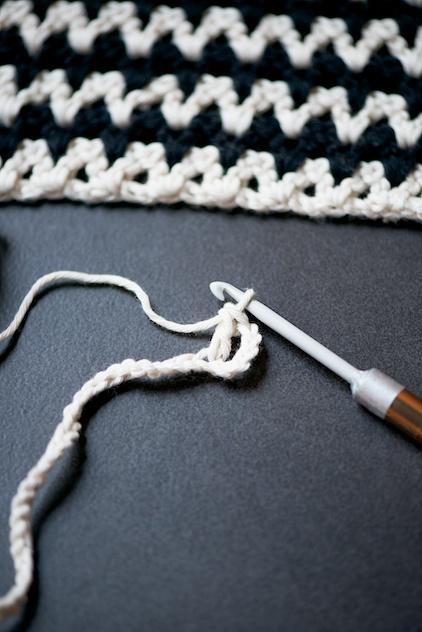 Crochet Chevron Washcloth tutorial by lebenslustiger.com, DIY gehäkelter Waschlappen im Chevronmuster von Lebenslustiger.com
