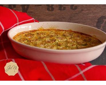 [Ju] Rosenkohl-Ricotta-Gratin{Rezept}