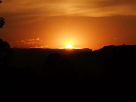Sonnenuntergang im Süden Afrikas.