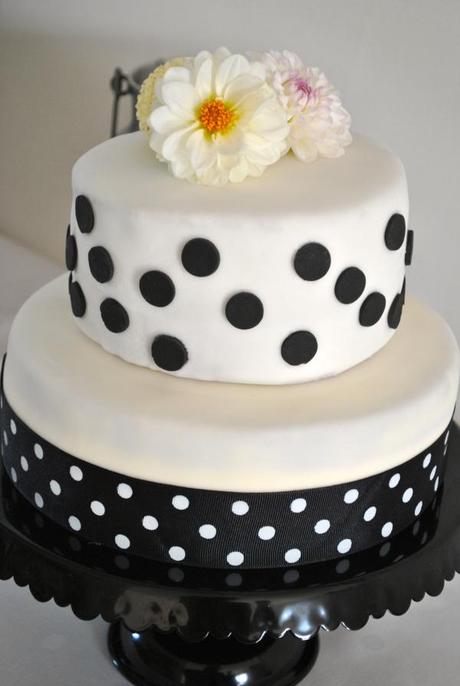 black & white cake
