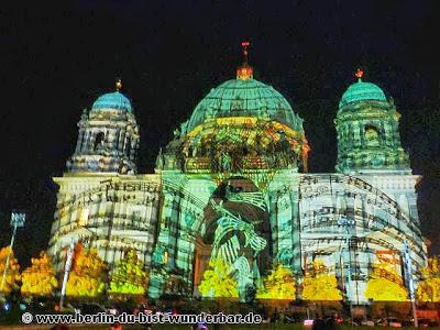 fetival of lights, berlin, illumination, 2013, berliner dom, alexanderplatz, fernsehturm, beleuchtet, lichterglanz, berlin leuchtet