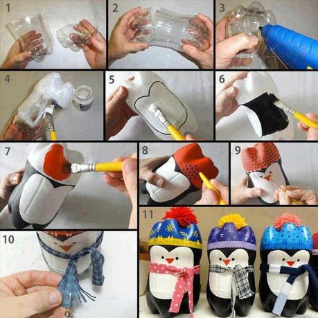 Plastic bottle penquin...fun kids activity..