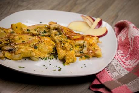 Gaumenfreundin - Omelette mit Champignons und Äpfeln