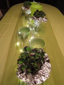 zartes grün als Tischdecke