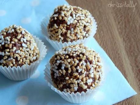 Peanut-chocolate-crunch Truffles - perfect vegan silvester snack !! #1