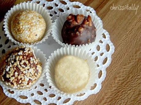 Peanut-chocolate-crunch Truffles - perfect vegan silvester snack !! #1