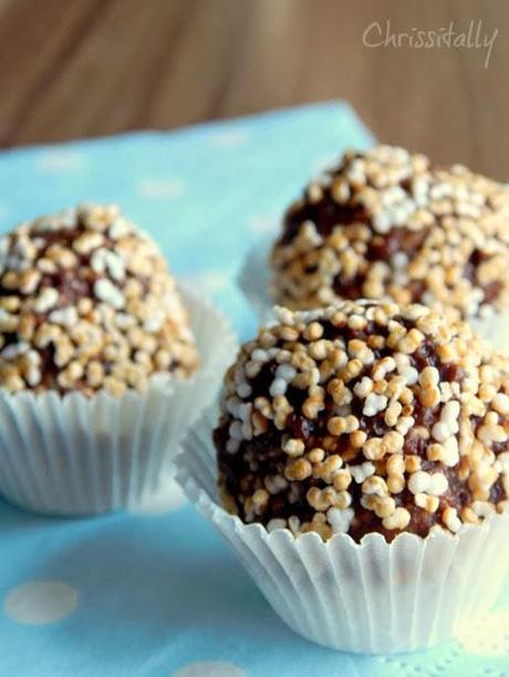 Peanut-chocolate-crunch Truffles - perfect vegan silvester snack !! #1