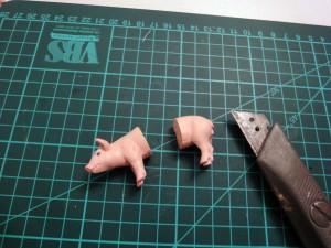 Magnettafel mit Tafelarge und Glücksschwein