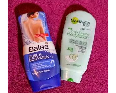Review / Vergleich | Garnier 'In der Dusche' Bodylotion vs. Dusch Bodymilk von Balea