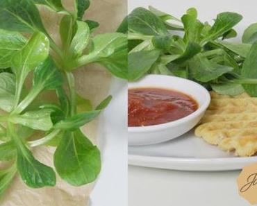 Käsewaffeln mit Tomatendip