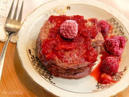 Joghurt-rasberry pancakes - start your day healthy ;)
