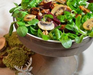 Rote Beete Salat mit Maronen und Champignons