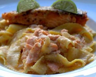 Schweinehunde Festspiele:      Pasta mit zweierlei Lachs