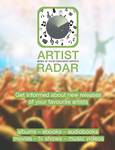 Artist Radar – Neuheiten deiner Lieblingskünstler als Push Mitteilung auf dem iPhone und iPad