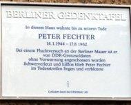 Gedenktafel für Peter Fechter