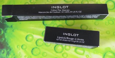 Review: Inglot Lippenstift und farbige Mascara