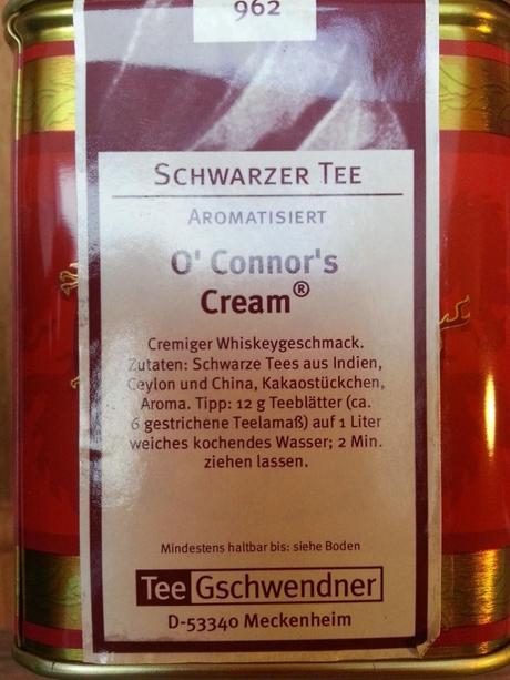 Tee Blog Nr. 7 O'Connor's Cream DER MÄNNER TEE!