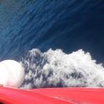 Glasbodenboot Nautilus voll in Fahrt