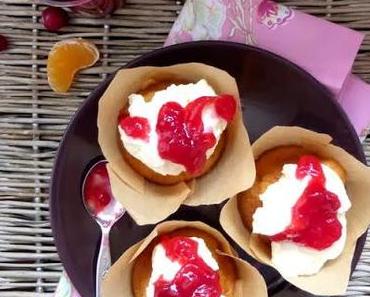 Frühstück Ingwer Muffins mit Cranberry-Mandarine Marmelade
