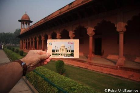 Eintrittskarte Taj Mahal