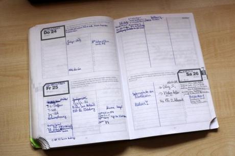 Normale Tagesplanung mit Platz für Aufgaben, Termine und Notizen