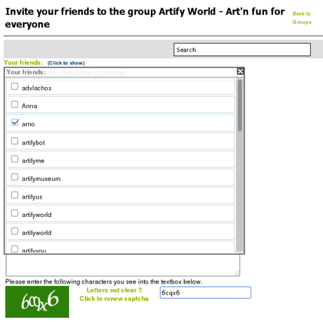 Gruppen bei ArtifyWorld