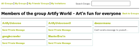 Gruppen bei ArtifyWorld