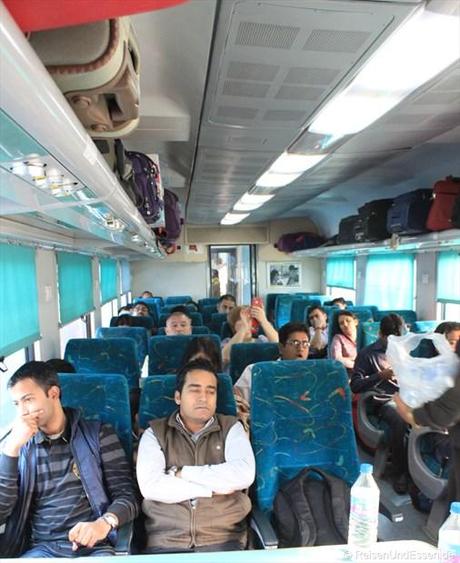 Wagen im Shatabdi-Express von Agra nach Jhansi