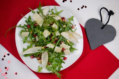 Knackiger Rucola-Salat - Vorspeise Valentinstag