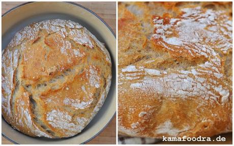 Kommt Zeit, kommt Brot – No-Knead Brot im Topf gebacken