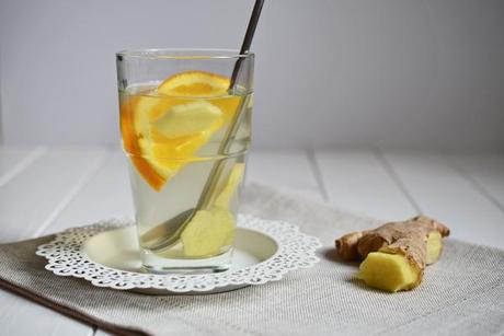 selbstgemachter Ingwer-Orangen-Tee