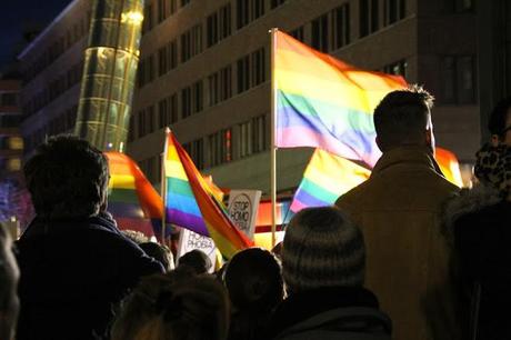 Demonstration gegen Homophobie in Russland